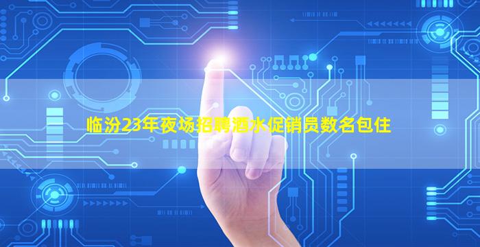临汾23年夜场招聘酒水促销员数名包住